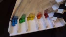 Homemade M&M sorting device