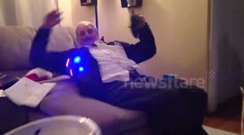 Man flies drone he got for Christmas into his face