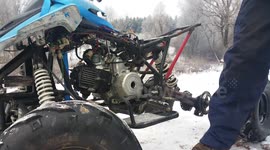 ATV 110cc VS HAMMER in slow motion
