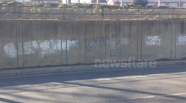 Graffiti in wealthy Bethesda, Maryland - a suburb of Washington, DC