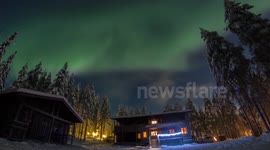 Timelapse of Northern Lights in Lapland, Finland