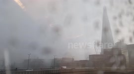 Lighting hits a crane in London 25/04/2014 @ 3pm.