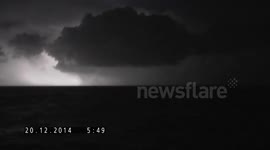 Lightning strikes in the North Sea