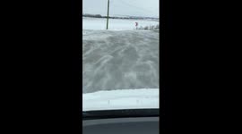 'Snow currents' filmed in slow motion in Turkey’s Ankara