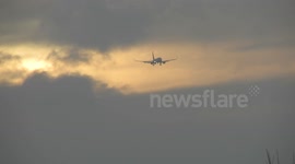 Ryanair aircraft aborts landing due to strong winds at Leeds