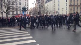 Police Begin To Move At Portes De Vincennes, Paris