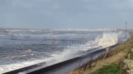 60mph gusts hammer Blackpool's promenade