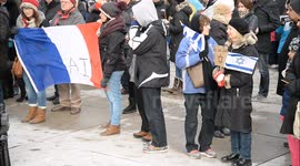 Hundreds of Torontonians converged on Nathan Philips Square