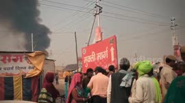 Major Indian minister's tent burns down during Kumbh Mela
