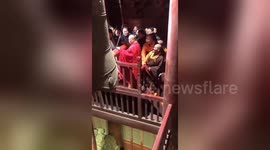 Shaolin monks ring ceremonial bell to welcome the Year of the Pig