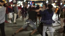 2 on 1 Fight breaks out Downtown Austin 1-19-2019