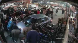 Man miraculously survives after being run over by an out-of-control car in India