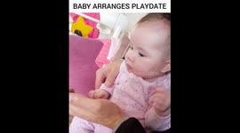 BABY ARRANGES A PLAYDATE