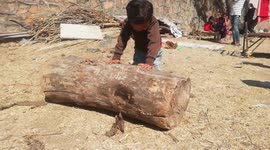 child play with tree part