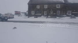 Sledging in the snow