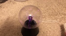 Light bulb lights up with out power using those touch globe