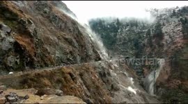 Landslides in Ramsoo-Ramban, luckily no one injured in Jammu Kashmir India