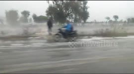 Hail Strom in Faridabad.
