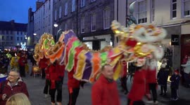 Chinese Consul General Pan Xin Chun attends 2019 New Year parade in Perth, Scotland