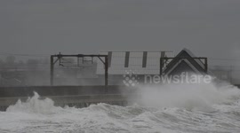Storm Erik batters Ayrshire in Scotland