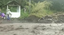 EXTRIME COLD FLOW FLOOD, MOUNTAIN AGUNG