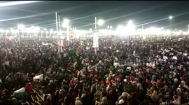 Twenty million Hindu devotees gather to bathe at Kumbh mela