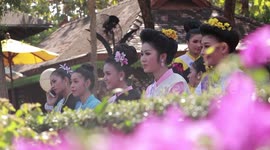 Beauty pageant at the Bo Sang umbrella festival in Thailand