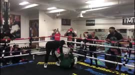 Floyd Mayweather Sr. floored by sparring partner in own gym