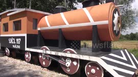 Strange toilet shaped like a locomotive