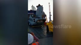 American helicopter ordered for Indian Air Force arrives at port