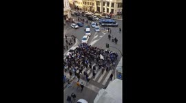 Porto Ultras march through Rome streets ahead of Champions League tie