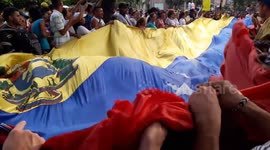 Protests sweep Colombian border city holding aid to Venezuela