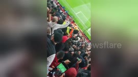 PSG fans include steward in their celebrations after win over Manchester United
