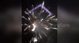 Dedicated Ajax fans set off fireworks outside Real Madrid's hotel