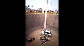 Stuntman immediately continues 'ride of death' despite crashing out