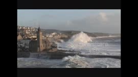 Porthleven Winter Storm Swell