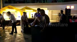 Swiss tourist rampages through Thai resort after smashing glass door at police station