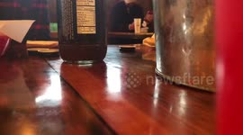 This will 'ketchup' with him! Man caught eating spoonfuls of tomato sauce