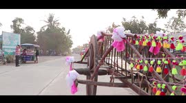 Couples get married in cow-drawn wooden carts to mark Valentine's Day (with royalty free music)