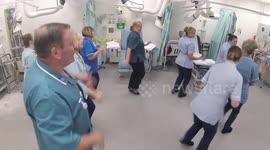 Staff at this UK hospital start the day with a morning ballroom dance routine
