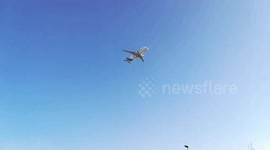 Beluga XL takes to the sky over Bristol in maiden flight to UK