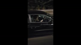 Use of mobile phone while driving - Woman driver texting while driving, removing both hands from steering wheel while driving to text and read her messages! Vehicle drifts towards us as she's busy on her phone! Careless inconsiderate dangerous driving.