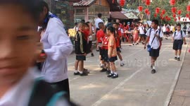 Pupils covered their favourite teachers in stickers for Valentine's Day