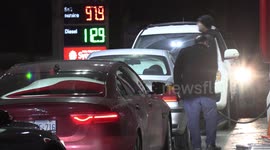 Lineups for gasoline tonight as prices rise suddenly in the Toronto area as world prices for oil and gas rise plus refinery maintenance season starts
