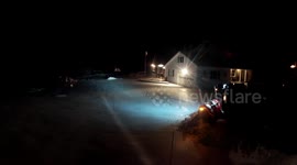 Truck plowing a driveway