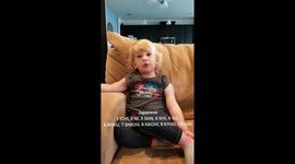 This two-year-old can fluently count to 10 in six different languages