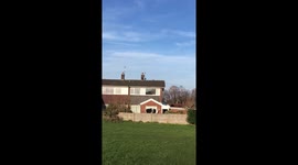 Beluga XL smiling down on Broughton Village