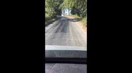 So hot the road is melting