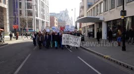 Manchester Students Strike march for the climate