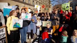Climate change protests led by schoolchildren sweep Manchester